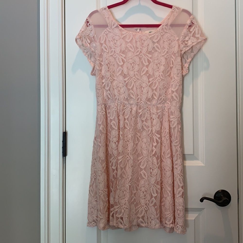 Urban Outfitters light pink lace dress